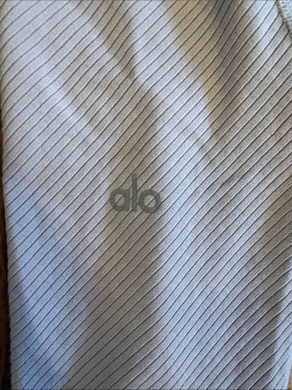 🎉ALO Yoga Light Gray Ribbed Panel Leggings